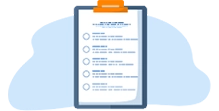 A checklist notepad